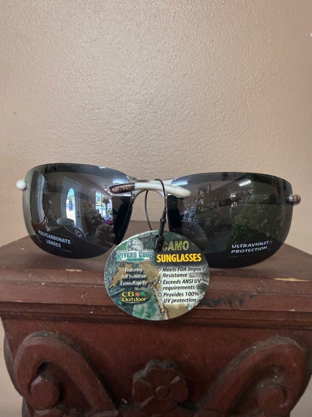 White Camo Sunglasses with UV Protection
